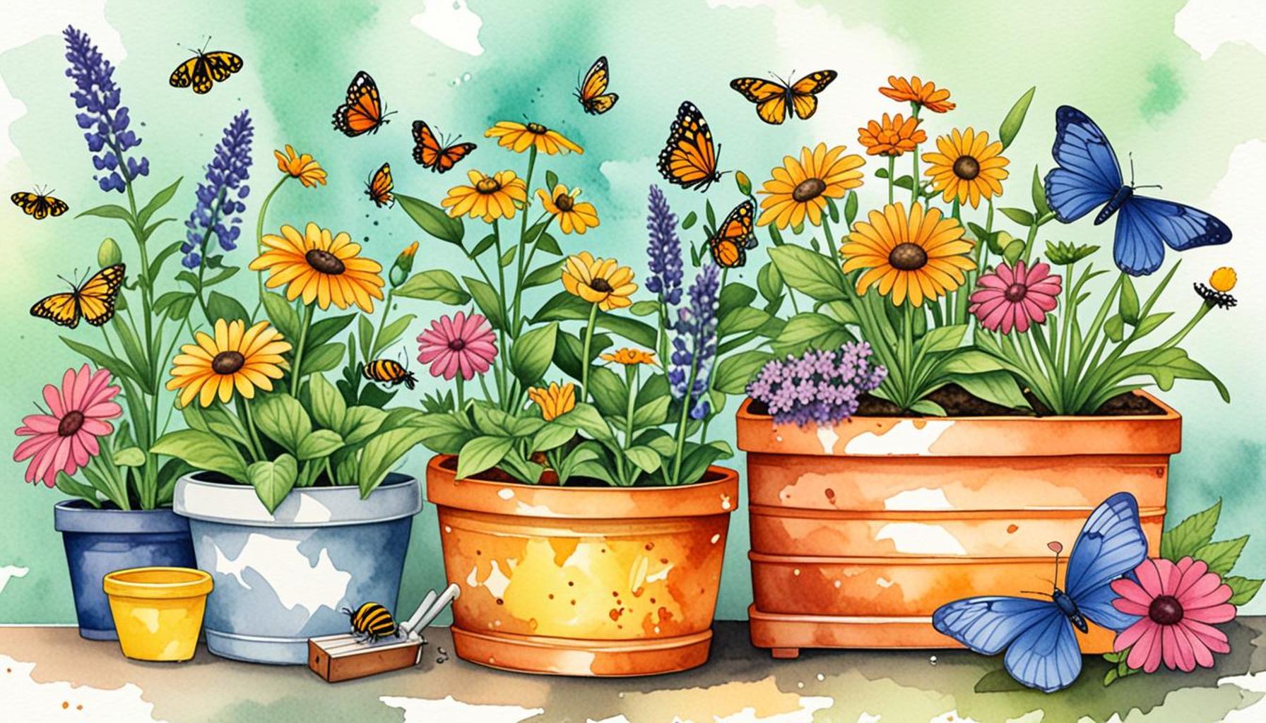 Container Gardening for Pollinators: Attracting Bees and Butterflies